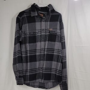 Orvis Lightweight Black and Gray Plaid Jacket